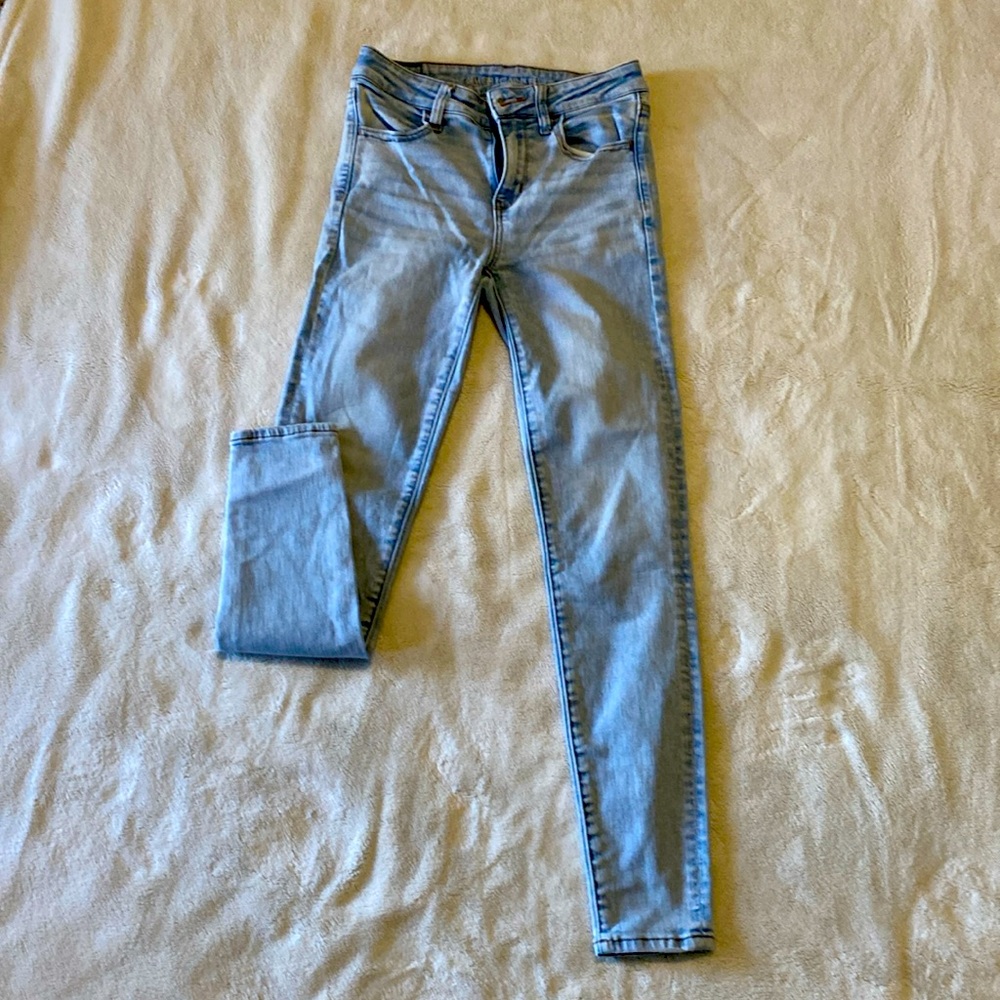 Woman’s American Eagle Blue Next Level Stretch Hi-Rise Jegging Jeans Size 4